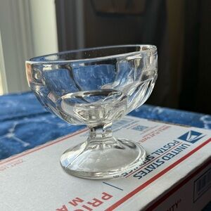 💜 VINTAGE Thick Glass Sorbet Ice Cream Dessert Dish